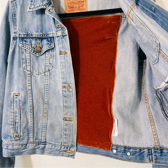 Custom Denim Jacket Citrus Fruit Beaded One of Kind Levi’s Jacket Large - Picture 4 of 16
